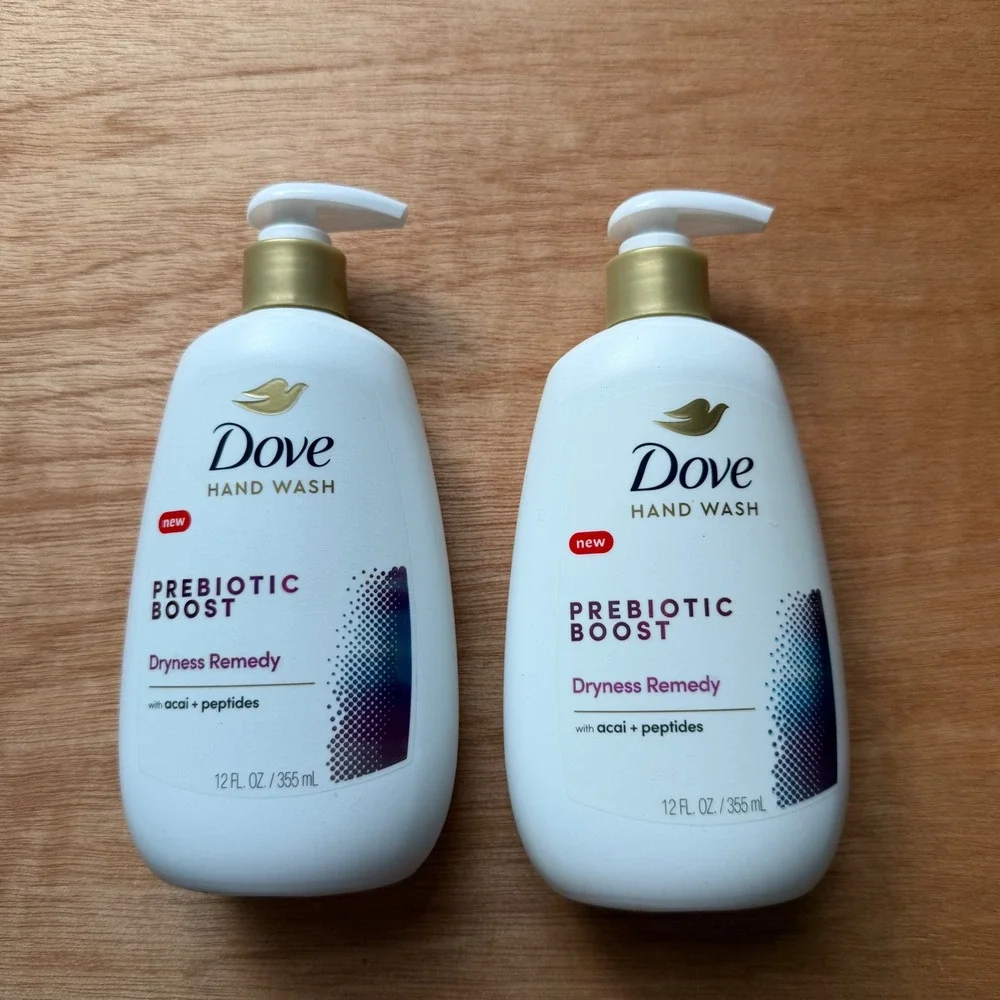 2pk Dove Prebiotic Boost Hand Wash Dryness Remedy Acai Peptides 12oz product
